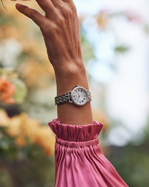 Classic Coin Edge Silver-Tone Dial Stainless Steel Bracelet Classic Coin Edge Silver-Tone Dial Stainless Steel Bracelet